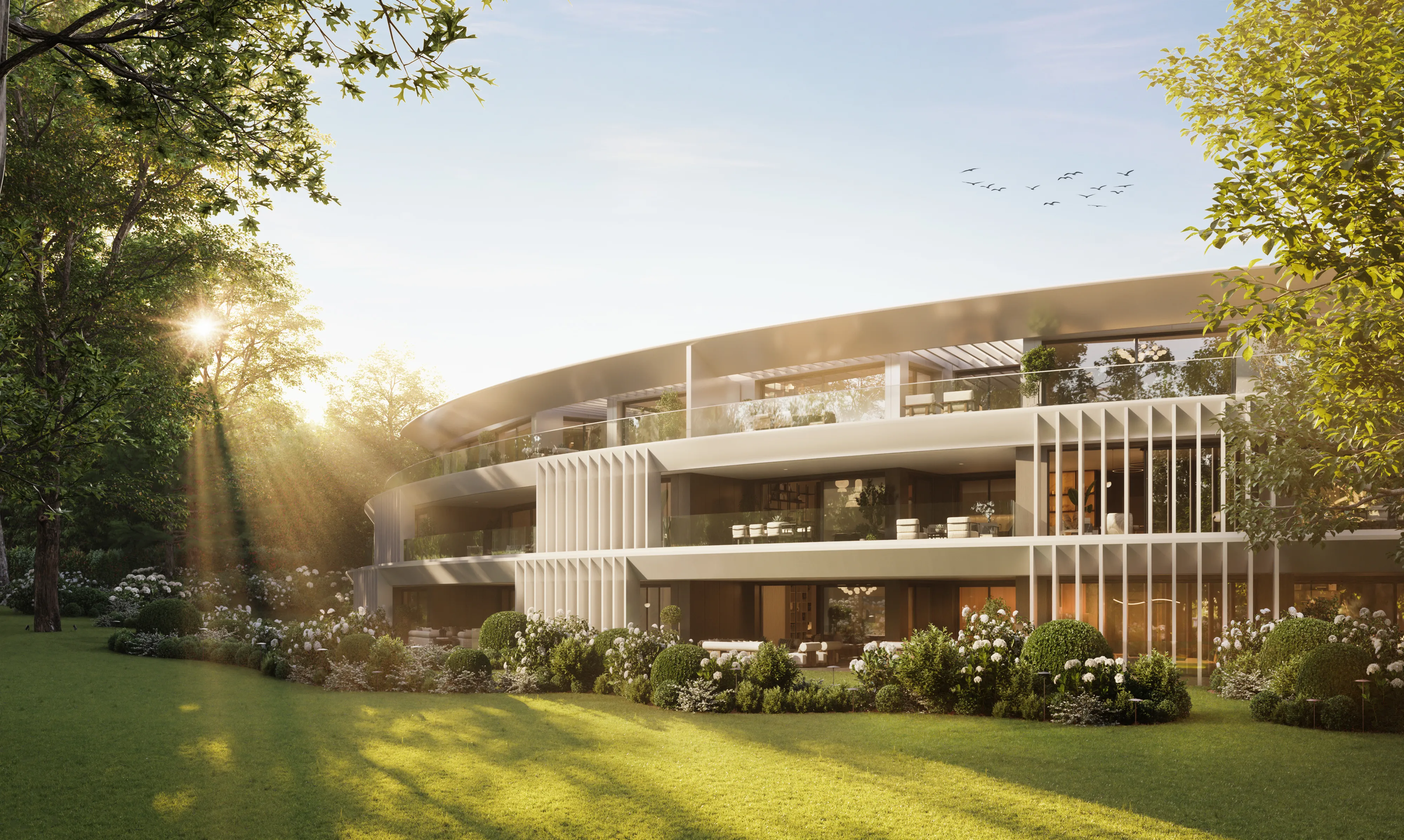 Canopée Vandœuvres, résidence contemporaine entourée d'un parc arboré